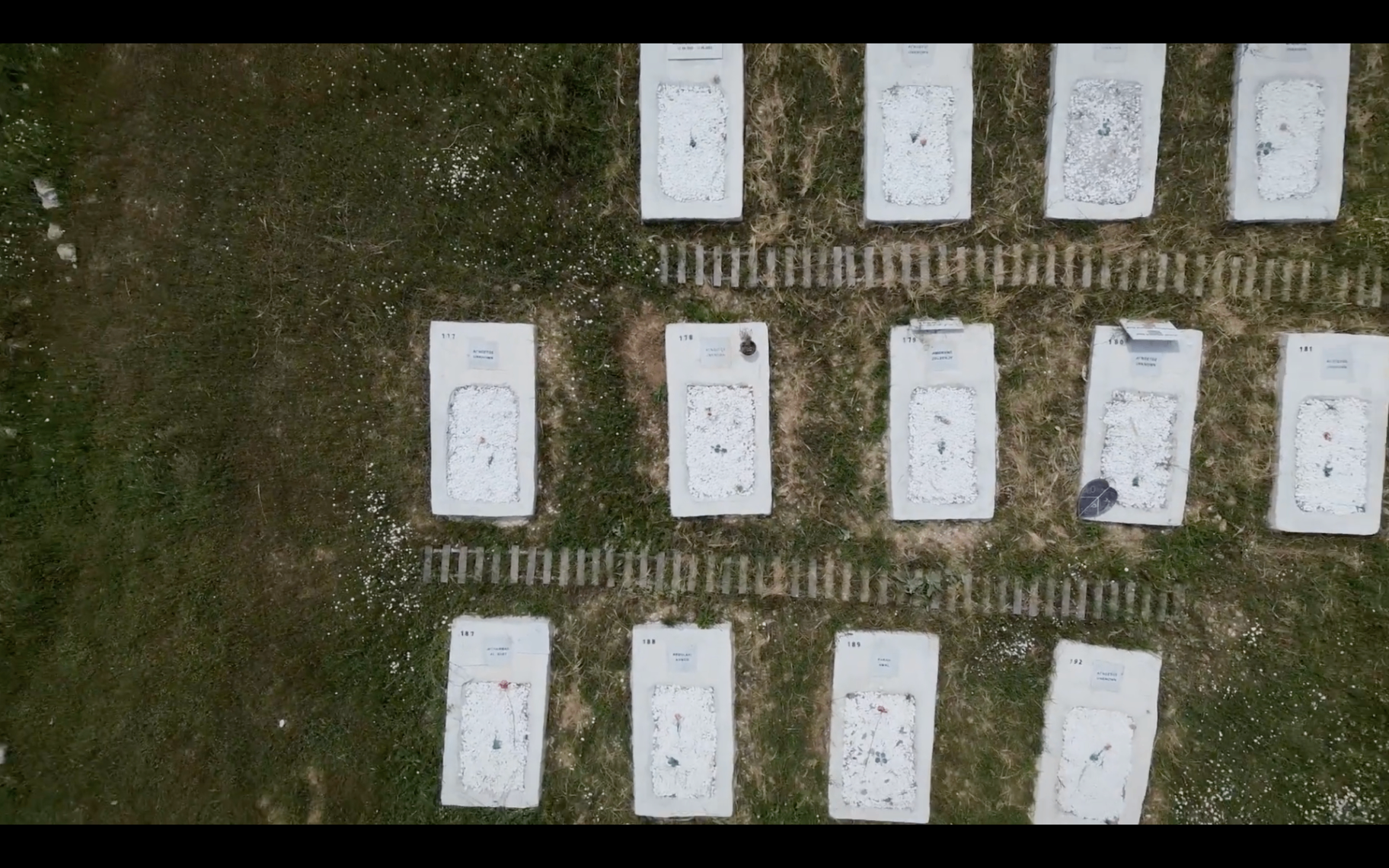 Unmarked graves on a Greek island